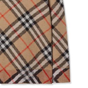 Burberry Boys Jimmy Check Zip-Up Beige Hoodie