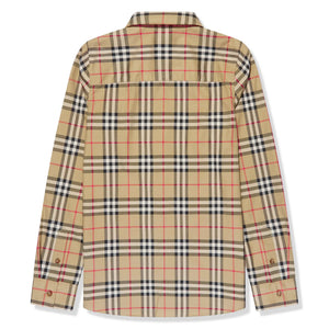 Burberry Boys Owen Check L/S Beige Shirt