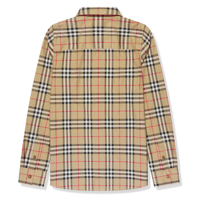 Burberry Boys Owen Check L/S Beige Shirt