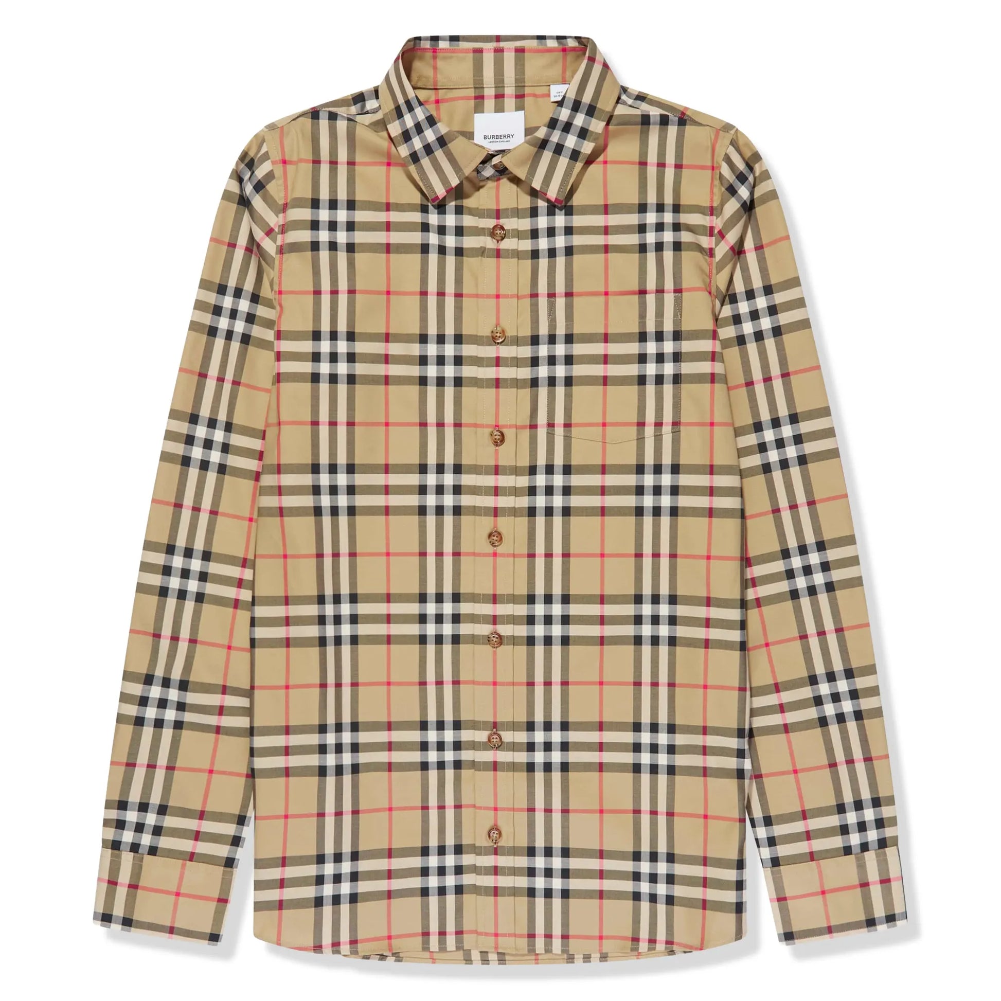 Burberry Boys Owen Check L/S Beige Shirt