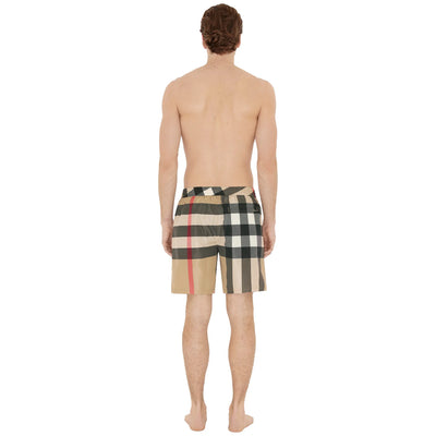 Burberry Check Beige Swim Shorts