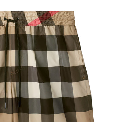 Burberry Check Beige Swim Shorts