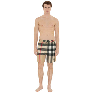 Burberry Check Beige Swim Shorts