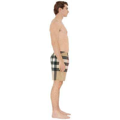 Burberry Check Beige Swim Shorts