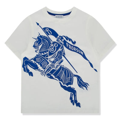 Burberry Kids Cedar Knight White T Shirt