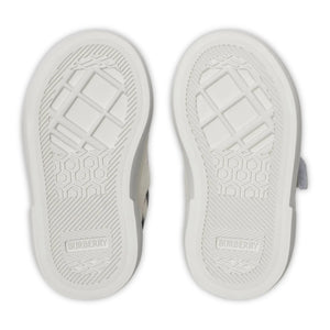 Burberry Kids Cotton and Leather Noah Strap White Trainers