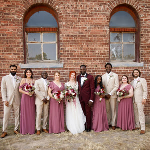 Intimate Burgundy Blush Florida Wedding