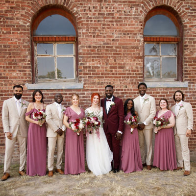 Intimate Burgundy Blush Florida Wedding