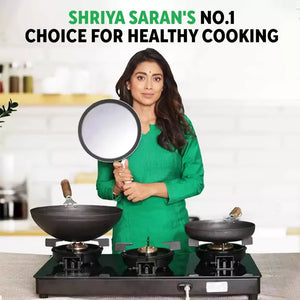100% Pure Iron Cookware Set: Free ₹799 Kadai+ Tawa+ Fry Pan+ Wok, Toxin-free Sheet Iron, Pre-seasoned, Induction & Gas, Kitchen Set for Home