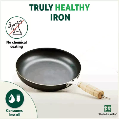 100% Pure Iron Cookware Set: Free ₹799 Kadai+ Tawa+ Fry Pan+ Wok, Toxin-free Sheet Iron, Pre-seasoned, Induction & Gas, Kitchen Set for Home