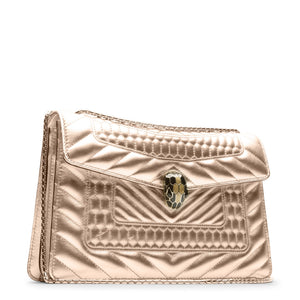 Bvlgari Serpenti Nappa Leather Bag Gold