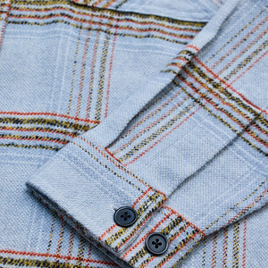 Light Blue Double Pocket Flannel Overshirt