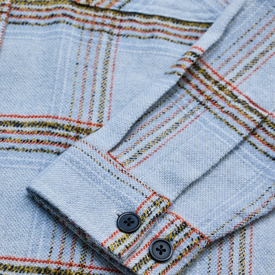 Light Blue Double Pocket Flannel Overshirt