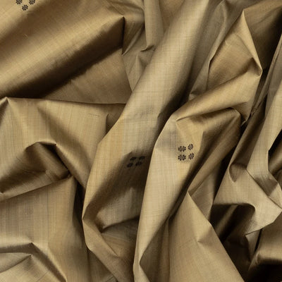 Beige Handloom Orissa Silk Saree With Button Buttas