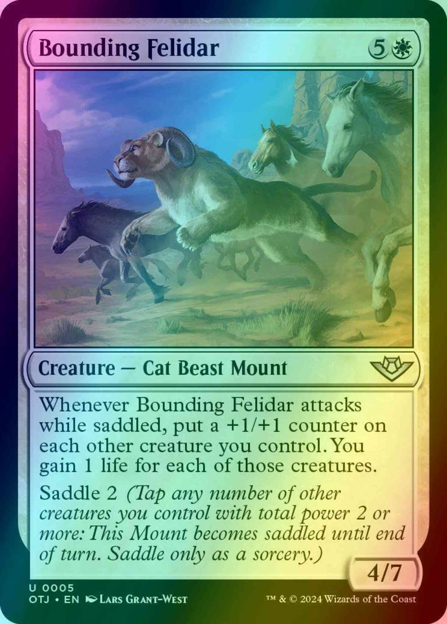 Bounding Felidar [5] [Outlaws of Thunder Junction] [Foil]
