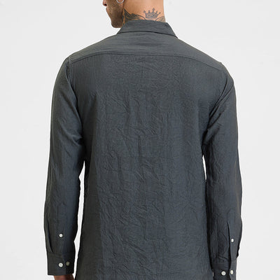 Grey Crinkle Shirt