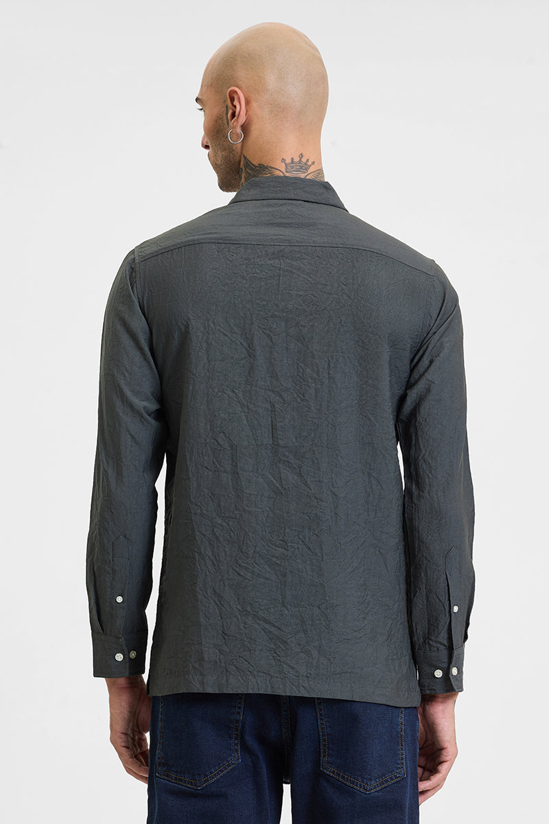 Grey Crinkle Shirt
