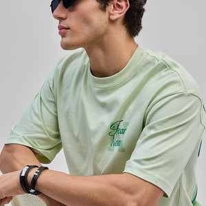 Fear None Light Green Oversized T-Shirt