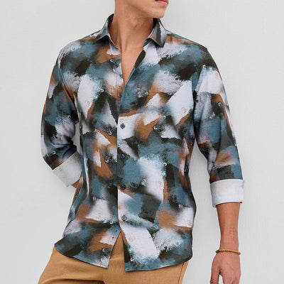 Multi Textured Abstract Shirt