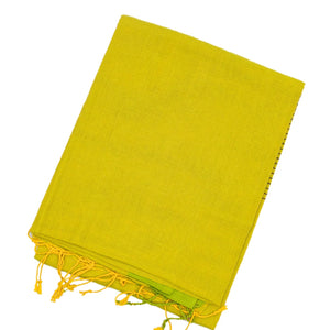 Olive Green Handloom Bengal Cotton Saree With Green Border