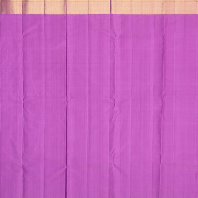 Peach Handloom Kanchipuram Silk Saree With Meena Floral Motifs