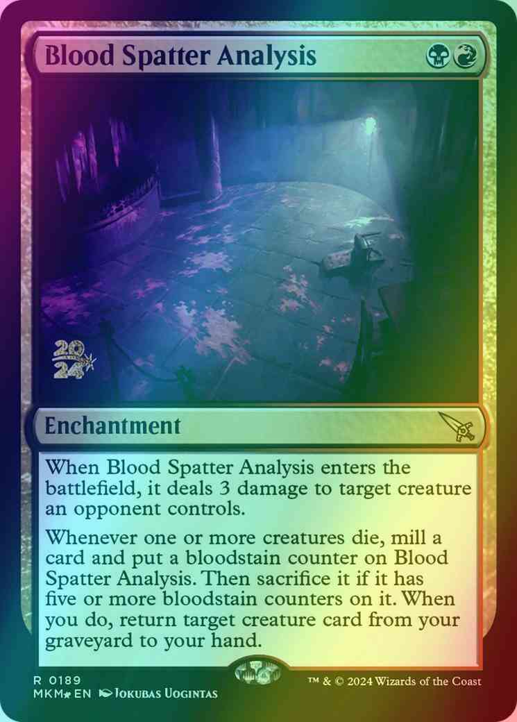 Blood Spatter Analysis [189s] [Prerelease] [Murders at Karlov Manor: Promos] [Foil]