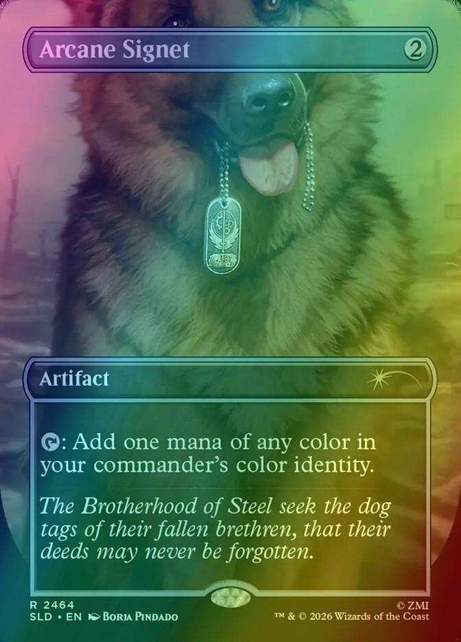 Arcane Signet [2464] [Borderless] [Fallout: Greet the Dog] [Secret Lair Drop] [Foil]