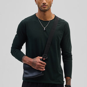 Dark Green Stretch Full Sleeve T-Shirt