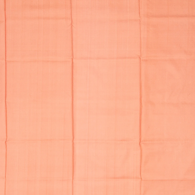 Peach Handloom Uppada Silk Saree With Floral Zari Buttas