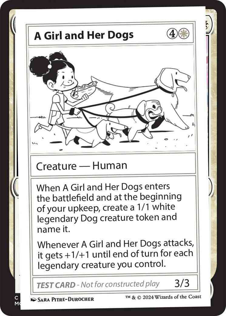 A Girl and Her Dogs [279] [Playtest Card] [Mystery Booster 2] [Non-Foil]
