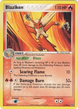 Blaziken - Theme Deck - 1/106 - Rare Holo [ex9-1] [Non-Holo]