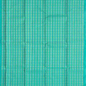 Light Peach Handloom Kanchipuram Silk Saree With Ikat Floral Buttas