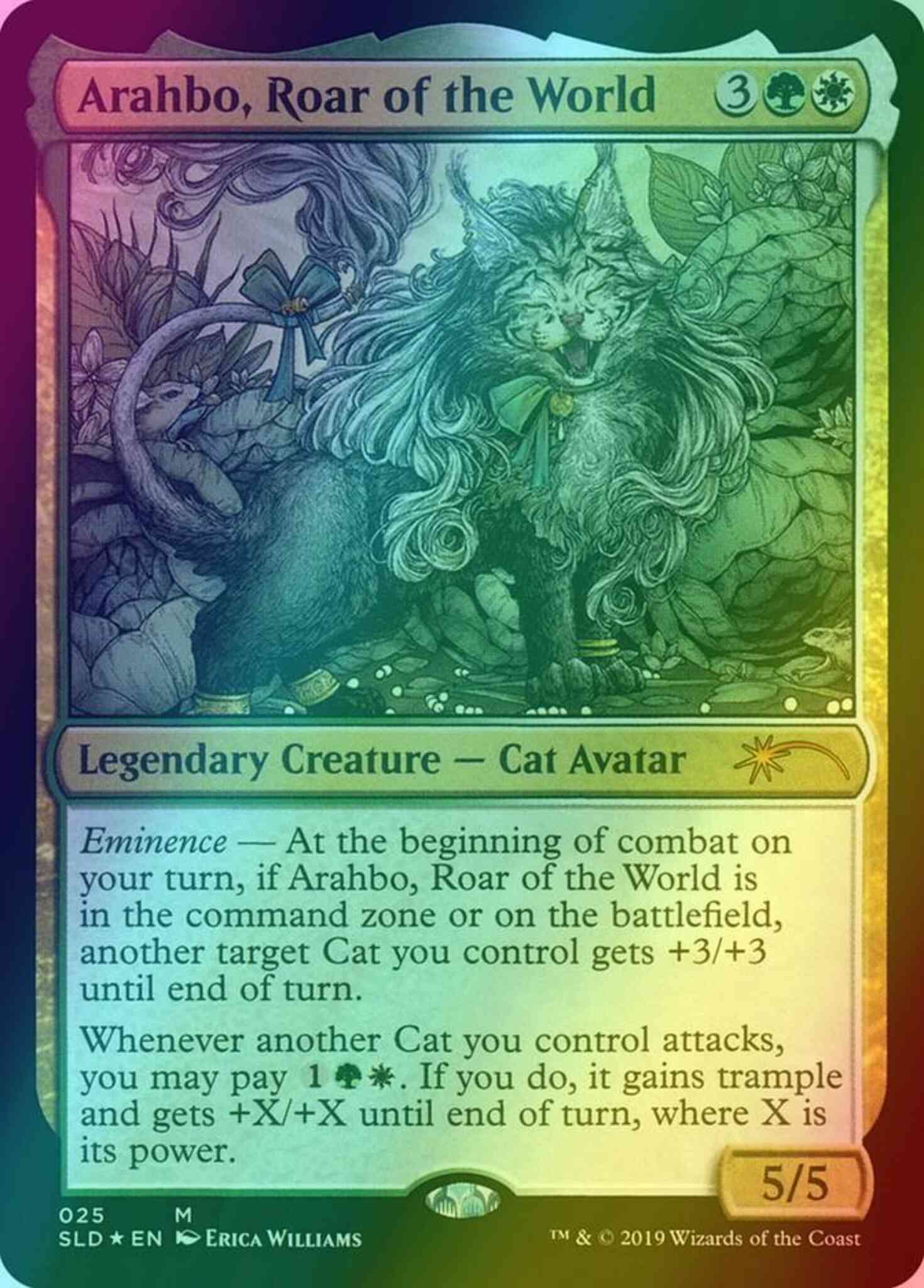 Arahbo, Roar of the World [0025] [OMG KITTIES!] [Secret Lair Drop] [Foil]