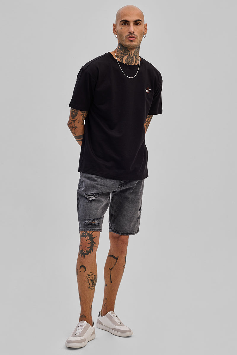 The Art Black Oversized Fit T-Shirt