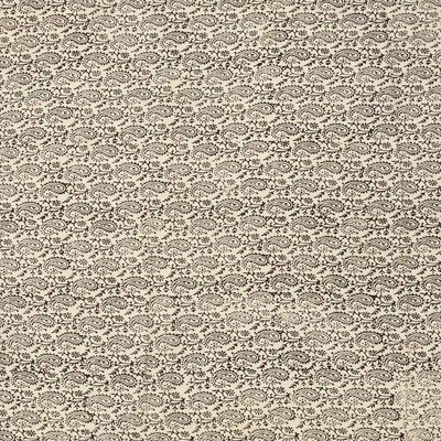 Black Woven Jaipur Cotton Saree Printed With Cream Floral Motifs