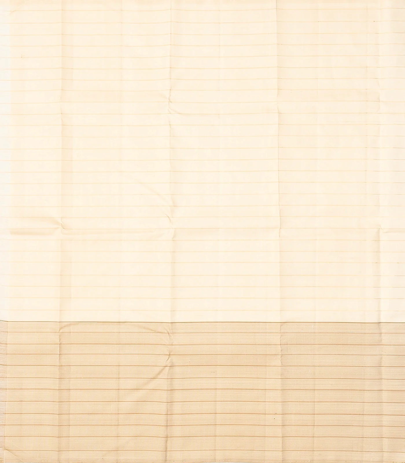 Peach Handloom Kanchipuram Korvai Silk Saree With Checks