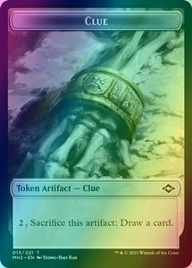 Beast Token (09) // Clue Token (15) [Modern Horizons 2 Tokens] [Foil]