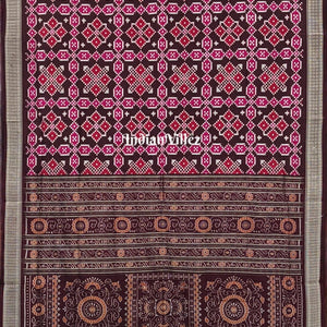 Maroon Odisha Handloom Sambalpuri Silk Saree
