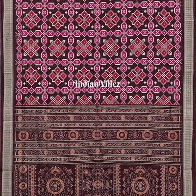 Maroon Odisha Handloom Sambalpuri Silk Saree