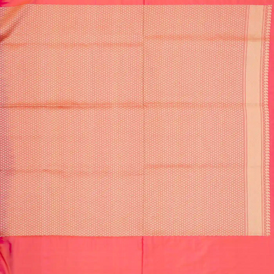 Hot Pink Handwoven Banarasi Silk Saree With Kamalam Motifs
