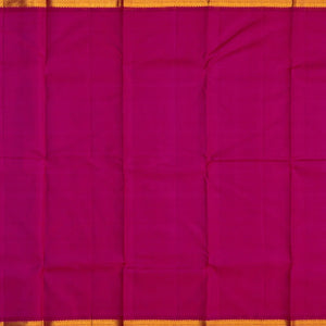 Sandal Handloom Kanchipuram Korvai Silk Saree With Pink Border