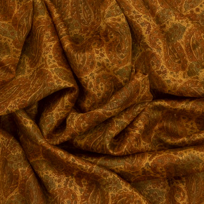 Maroon Handloom Printed Tussar Silk Saree With Paisley Motifs-Maroon