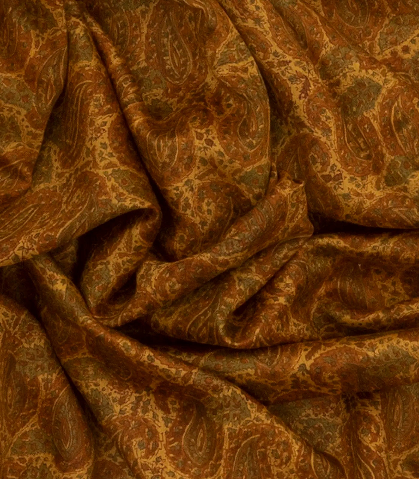 Maroon Handloom Printed Tussar Silk Saree With Paisley Motifs-Maroon