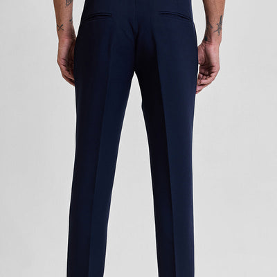 Navy Slim Fit Stretch Trousers