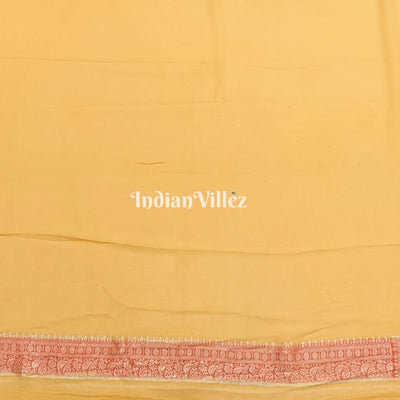 Sandal Color Banarasi Khaddi Georgette Saree With Tassels