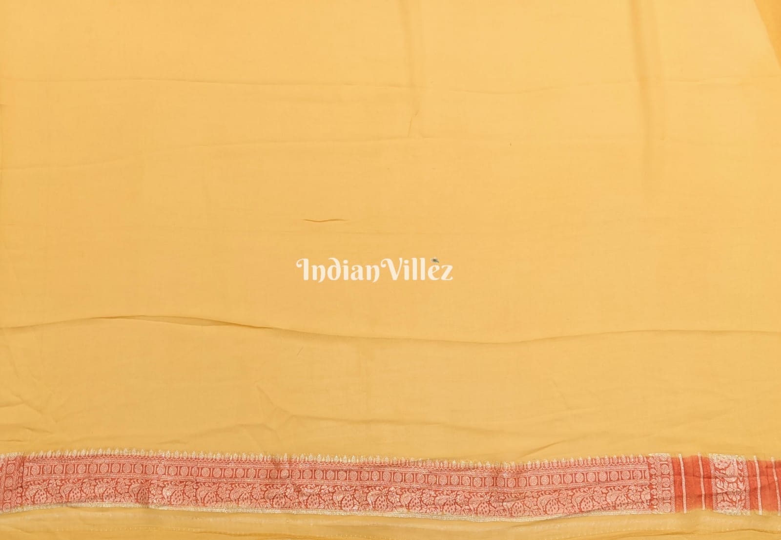Sandal Color Banarasi Khaddi Georgette Saree With Tassels