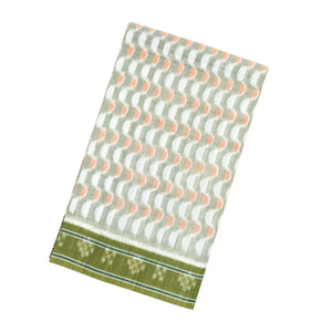 White Handloom Orissa Cotton Saree With Tie & Dye Motifs