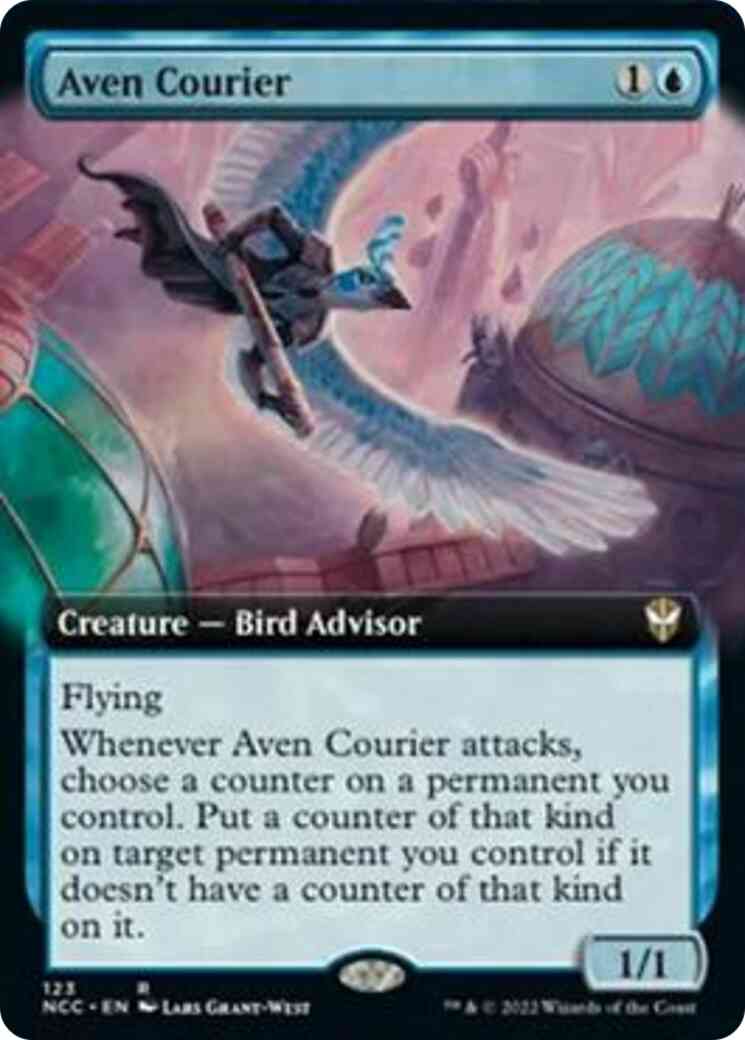 Aven Courier [123] [Extended Art] [Streets of New Capenna: Commander] [Non-Foil]