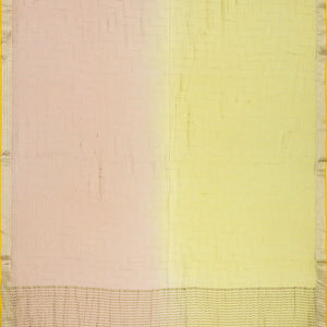 Light Peach Banarasi Georgette Saree With Chevron Motifs