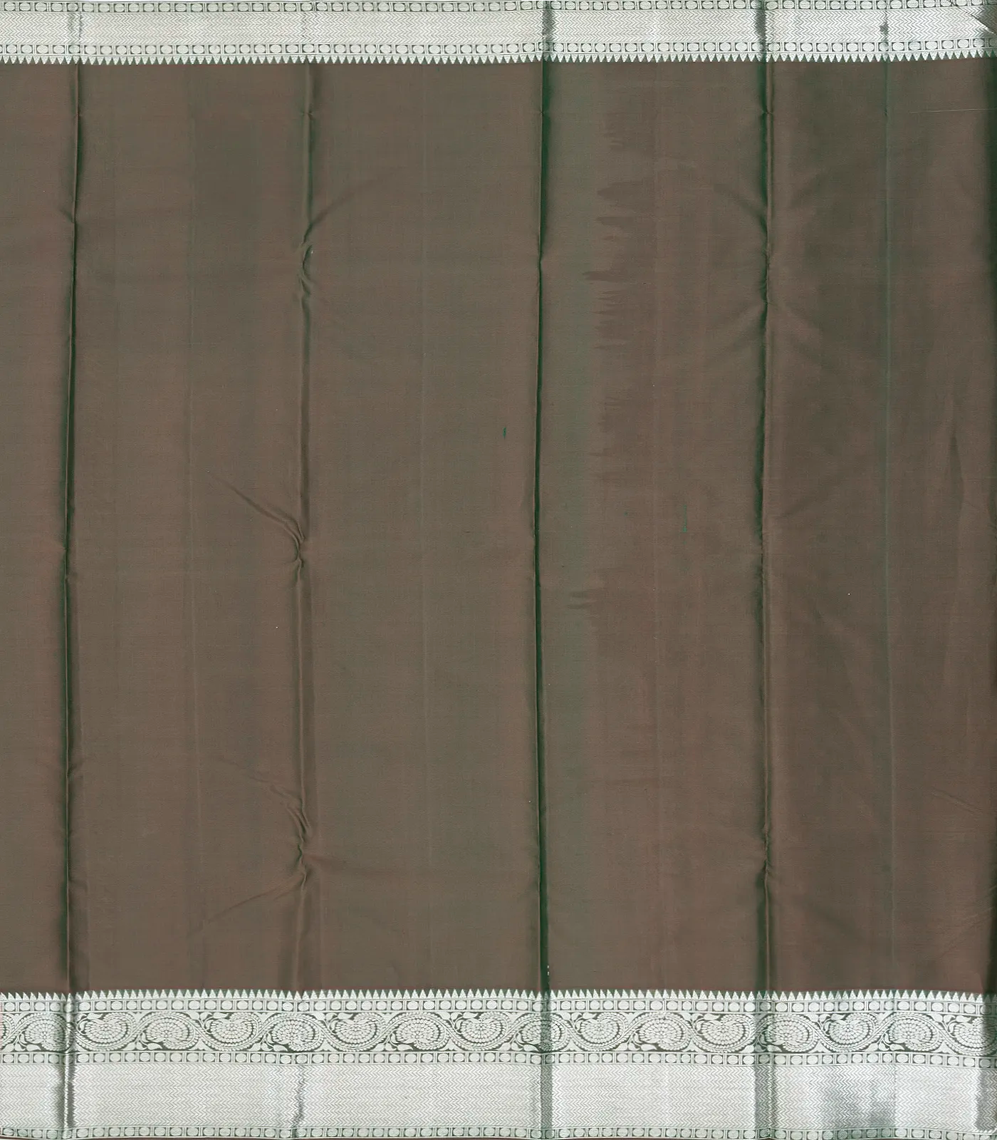 Green Handloom Kanchipuram Silk Saree With Floral Motifs